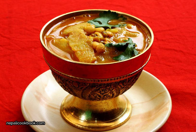 Nepali Cookbook Aalu Taama - Nepali Cookbook